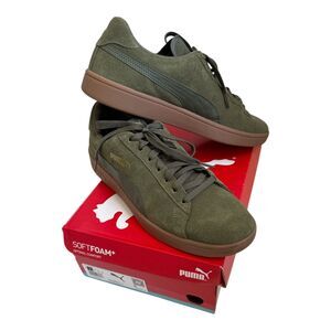 PUMA Smash V2 Sneakers Mens Sz 11 Forest Green Shoes Suede Leather Gum Sole NEW